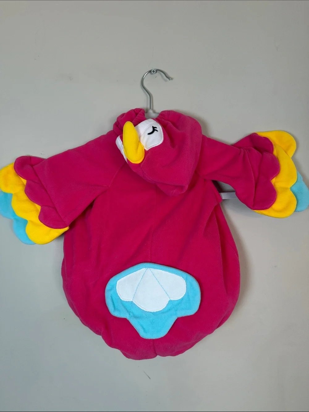 Baby Girl Hot Pink Bubble Parrot Hoodie Halloween Costume. Size 6-9 months - Picture 5 of 7